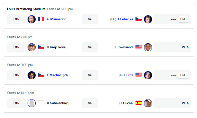 usopen armstrong domingo 31 agosto 2025