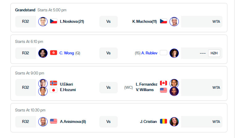 usopen dia7 grandstand 2025